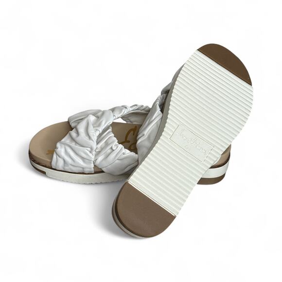 Sam Edelman Aida White Leather Sandals Women’s Size 6.5 New In Box - Picture 3 of 9